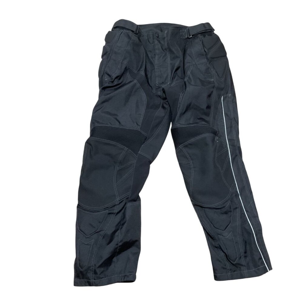 Tourmaster Mens Venture Motorcycle Pants Black Adjustable Waist Pockets 40-42